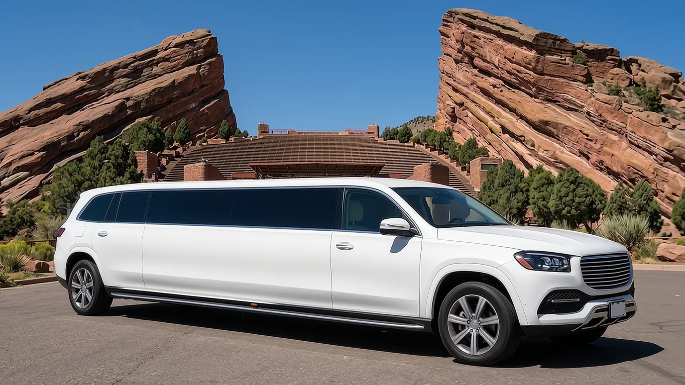 Fort Collins white Mercedes GLS 18 passenger stretch limo